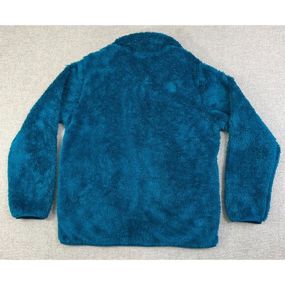 NEW The North Face Fleece Jacket Girls XL 18 Fuzzy Deep Lagoon Blue Soft - Picture 2 of 7